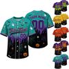 Custom Halloween Baseball T-Shirt for Men Women and Kids Sports Training Top