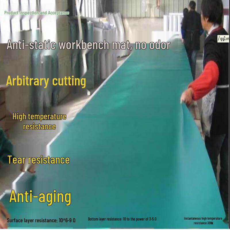 Green Anti-static Rubber Workbench Mat 60x90 cm