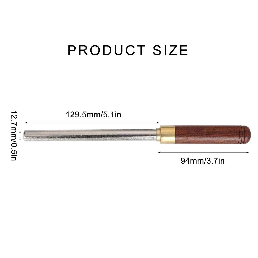 Guitar Fret Crowning Tool Fret File Dressing with Narrow/Medium/Wide 3 Edges Guitar Repairing & Luthier Tool Wood Handle