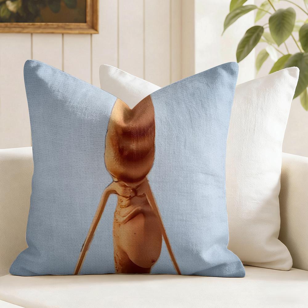MMarcus The Worm Comic Cushion Cover Eco Linen Pillow Case DoubleSided Print Breathable Durable Zipper Home Decor Gift