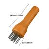 Meat Tenderizer Tool Stainless Steel Pin Wear Resistant Easy to Clean Practical Wooden Handle for