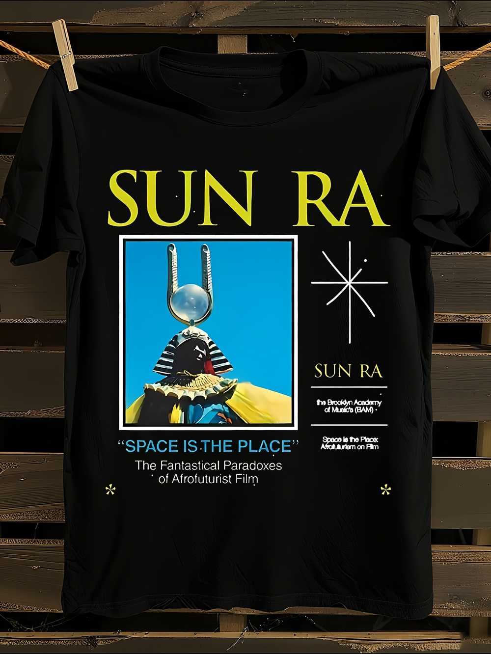 

s Sun Ra Space is the Place T-Shirt Mens Tshirt Womens Tshirts with Letters Print Short Sleeves T-Shirt Casual Street Tee Shirt Top XXXXL