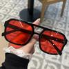 New Square Double Beam Pilot Sunglasses Personalized and Trendy Multi-color Driving Cycling Tourism Street Photography Glasses