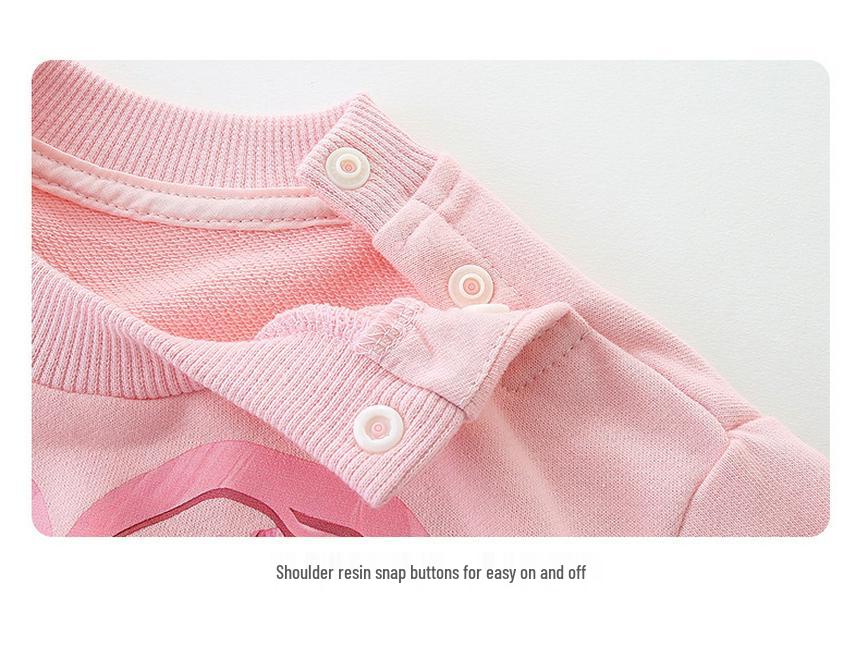 Toddler Girl Cotton Two-Piece: Fashionable Long Sleeve Sweatshirt Set for Spring & Autumn 2025