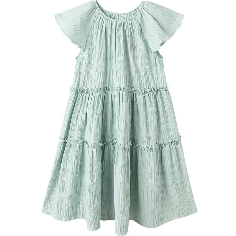 Balabala Girls' Sweet Ruffle Sleeve Princess Dress