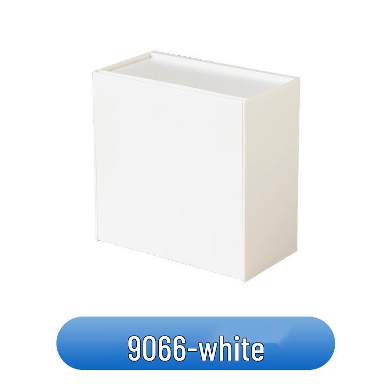 Väggmonterad förvaringsbox för toalettpapper och mensskydd med tipplock, Dammtät organizer, Utan hål