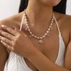 Tooxika Beach Conch Starfish Shell Pendant Pearl Necklace Summer Holiday Seaside Style Necklace