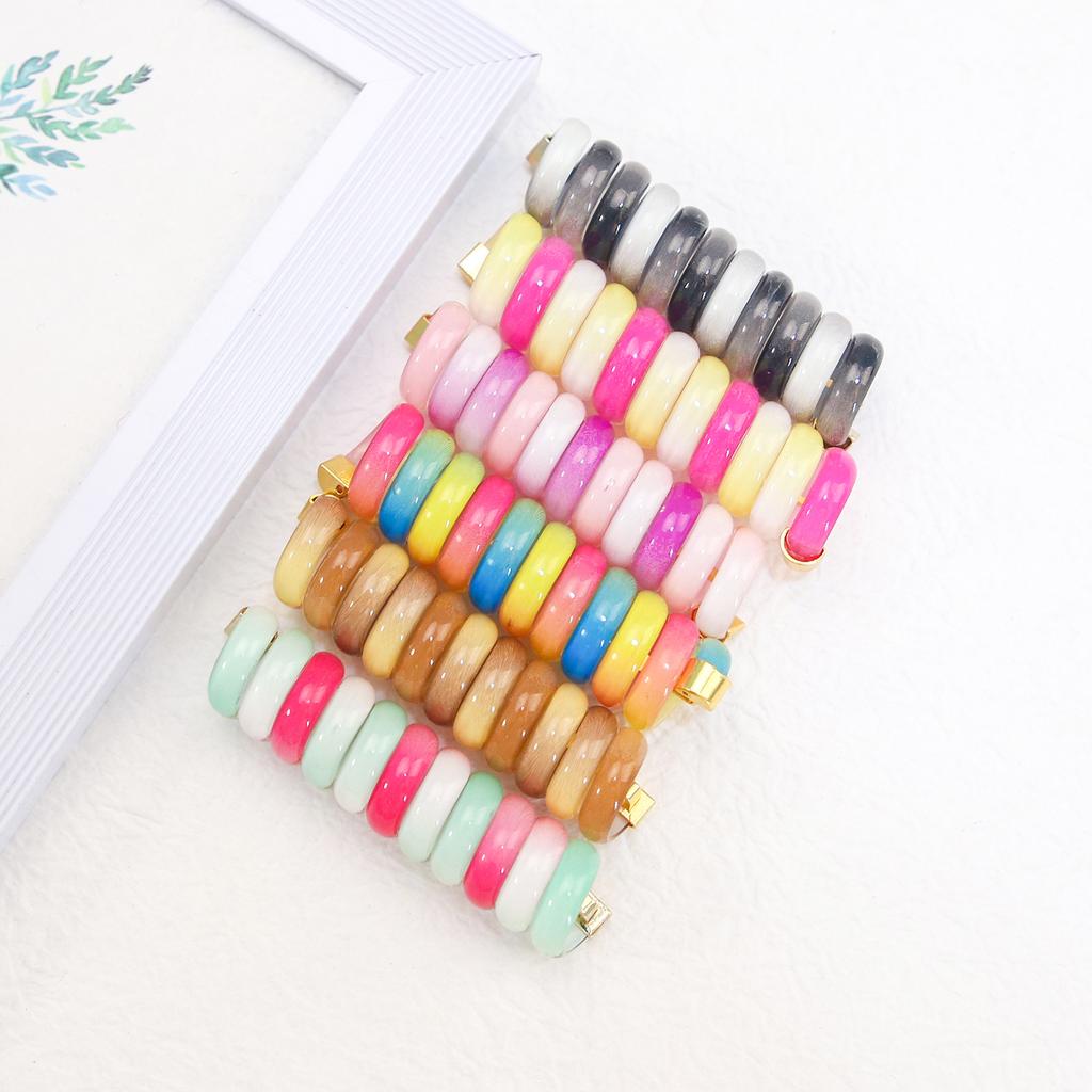 Rainbow Elastic Rubber Bands For Children Girls Telephone Wire Hair Ties Hairbands Hair Rope Ponytail Hair Accessories