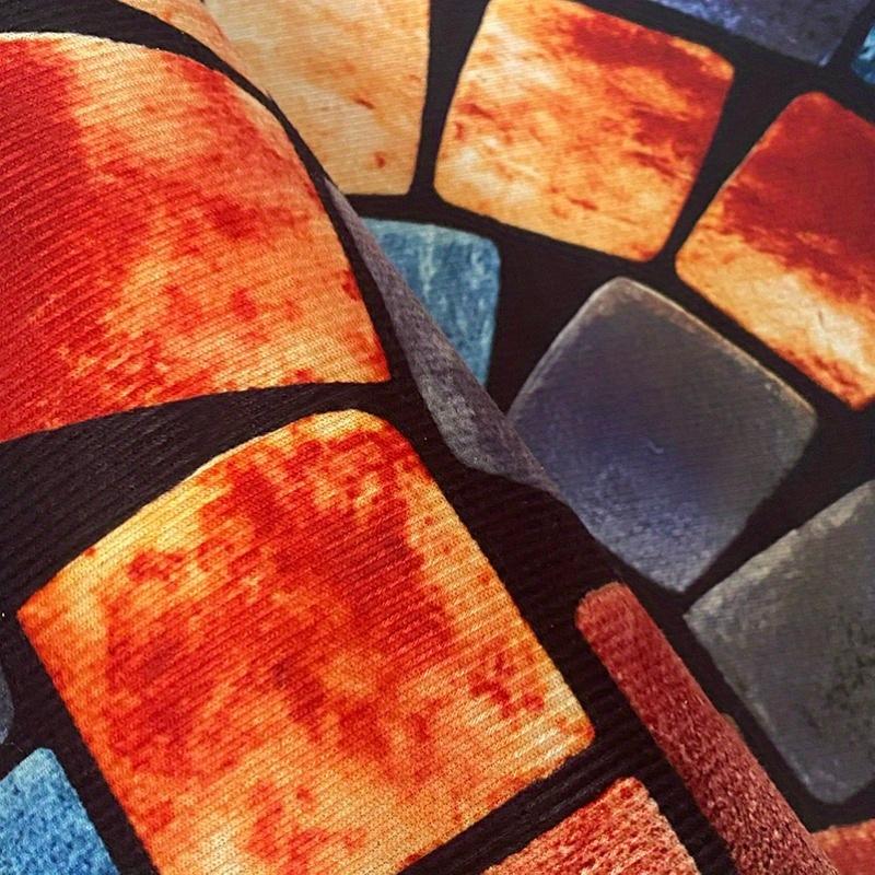 Chic Art Design Non-Slip Door Mat - Thick, Soft Polyester Carpet for Home Decor, Ideal for Porches & Living Rooms