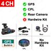 4 Channel 1080P Car DVR WiFi GPS 4 Lens 170 Degree with Rear Camera Dash Cam Dual 8 Infrared Light Night Vision Car Camera