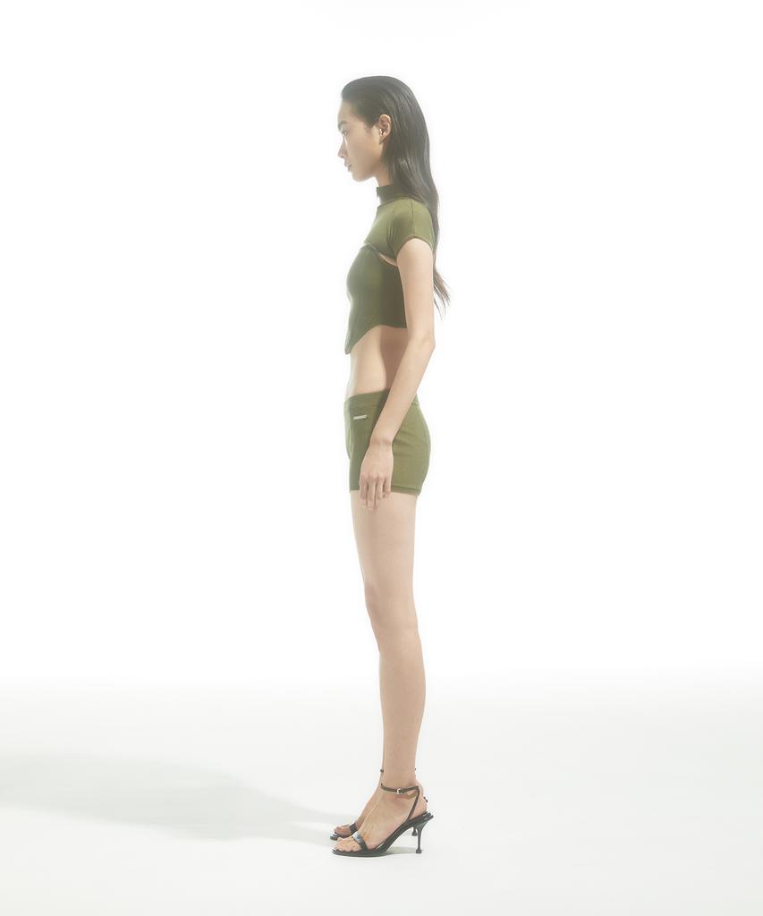 DRAE Corset Seamless Knit Top_Khaki
