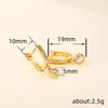 Partial Paved U Shape Huggie Hoop with Single Drop Round Stone Dangle Earrings Women Ear Jewelry