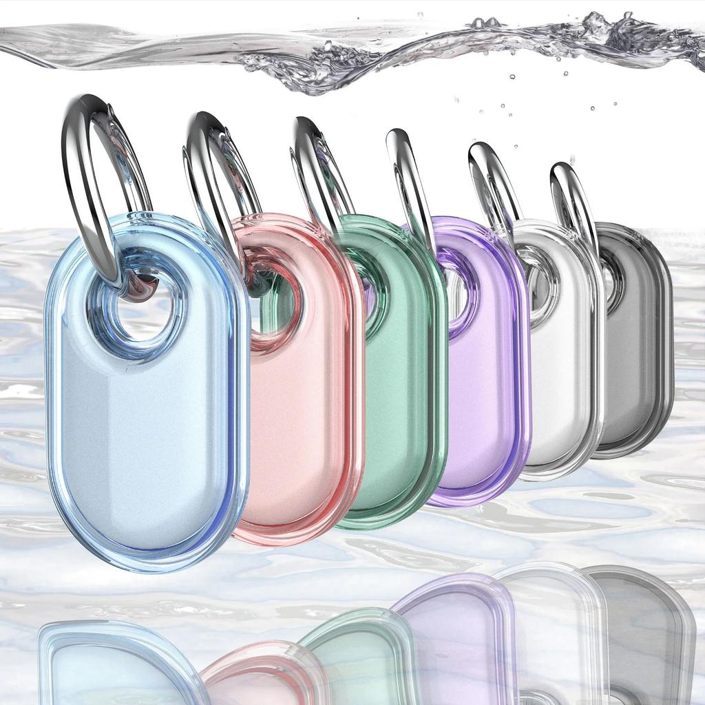 TPU Case Anti-Drop Protective Case with Keychain Anti-Scratch Trackers Holder for Keys Wallet Luggage Pets for Galaxy SmartTag 2