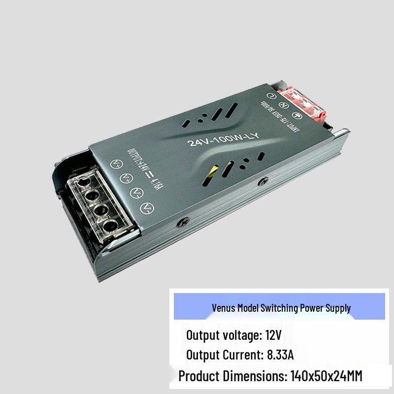 Silent LED 220-to-12 Converter: Low Voltage Linear Light Transformer & Controller for Light Strips.