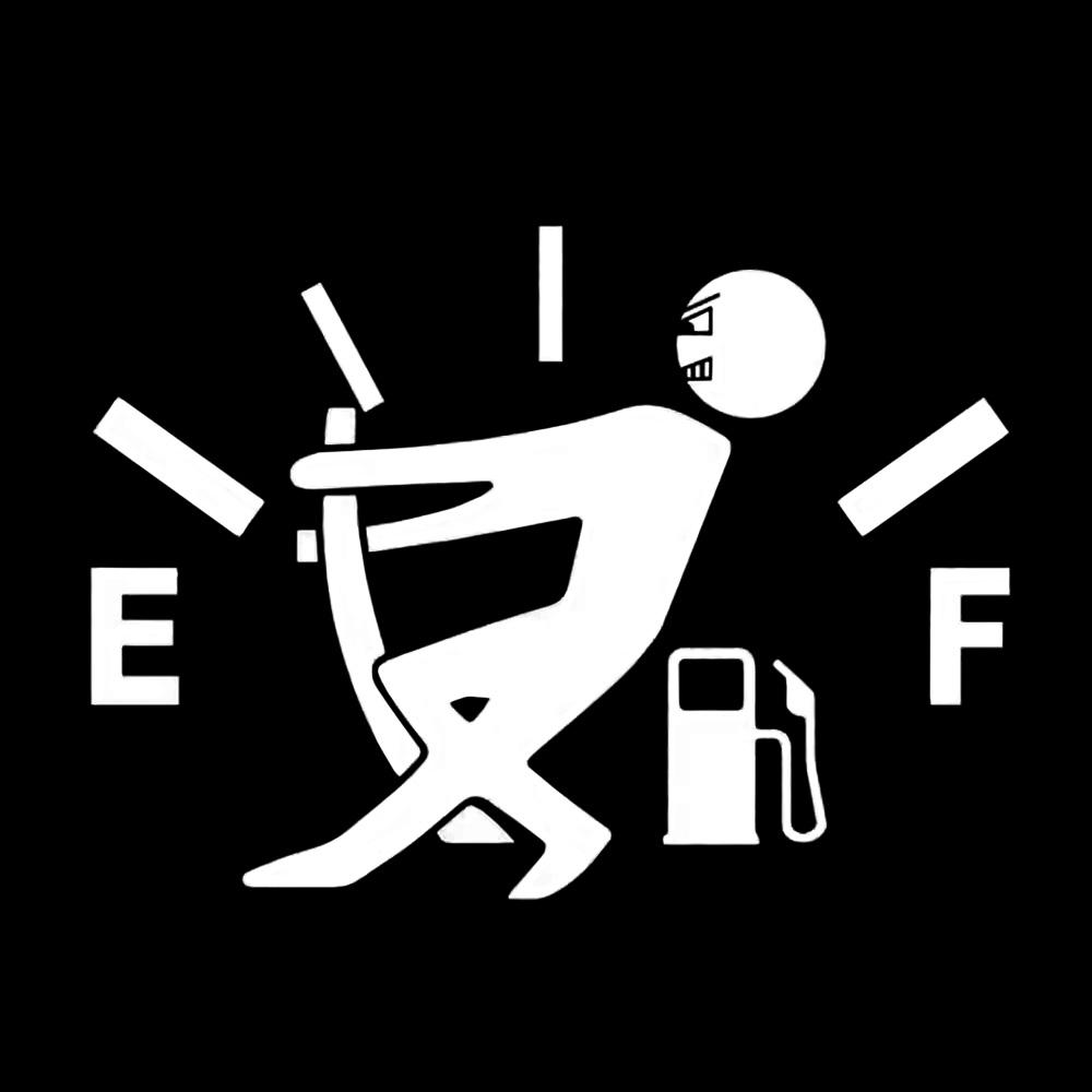 Car Stickers Pull Fuel Tank Pointer Reflective Vinyl Funny Stickers High Gas Decal Fuel Gage Empty Stickers Decal Auto Exterior