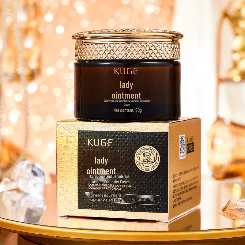 Douyin Kuaishou Cool Grid Cordyceps Ganoderma Light Concealer & Hydrating Nude Makeup Cream 50g Cool Grid Cordyceps Ganoderma Concealer Cream