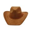 Suede 9.5cm Large Brim Classic Western Cowboy Fedora Hat Men's and Women's Cowboy Hats Fashion New Cowboy Hats