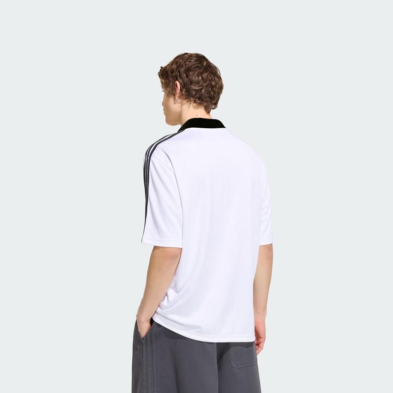 adidas Men's Three-Stripes Jersey Style Short Sleeve T-Shirt