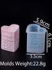 Embossed LOVE Letters Cylinder Cube Candle Mold DIY Valentine's Day Ornaments Making Heart Square Round Soap Craft Molds Home De
