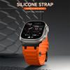 Silicone Strap for Apple Watch Band Ultra 2 49mm 46mm 44mm 45mm 42mm 41mm 40mm 38mm for Iwatch Series 10 9 8 7 6 5 4 3 2 1se