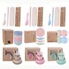 Eco-Friendly Wheat Straw Tableware Set: Portable Fork, Spoon, Chopsticks (3-Piece) + Cup, Bowl, Plate (6-Piece) - Ideal Promotional Gift