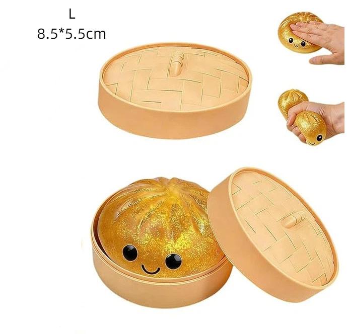 Soft Steamed Buns Pinch Simulation Steamed Bread Desktop Decompression Ornaments Office Relaxation And Pressure Relief Pinch