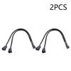 1/2/3/4/5PCS 4 Pin Y Splitter Cable 4 Pin PWM Female to 3/4 Pin Motherboard CPU Fan PC Case Fan Extension Adapter Cable