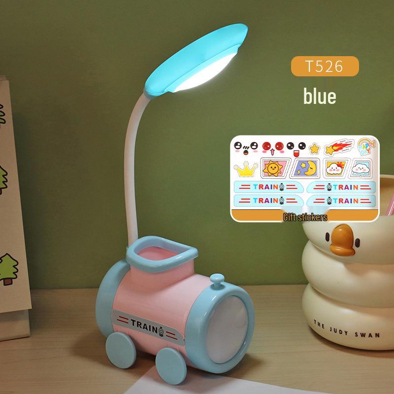 Multifunctional Folding Cartoon Desk Lamp with USB Charging and Eye-Protection for Study, Dormitory, and Bedside Use