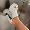 Fashion New Popular Sexy High Heels Women Slippers Platform Summer Slides Mules Shoes Leather Black White Red Sandals Large Size 35-43