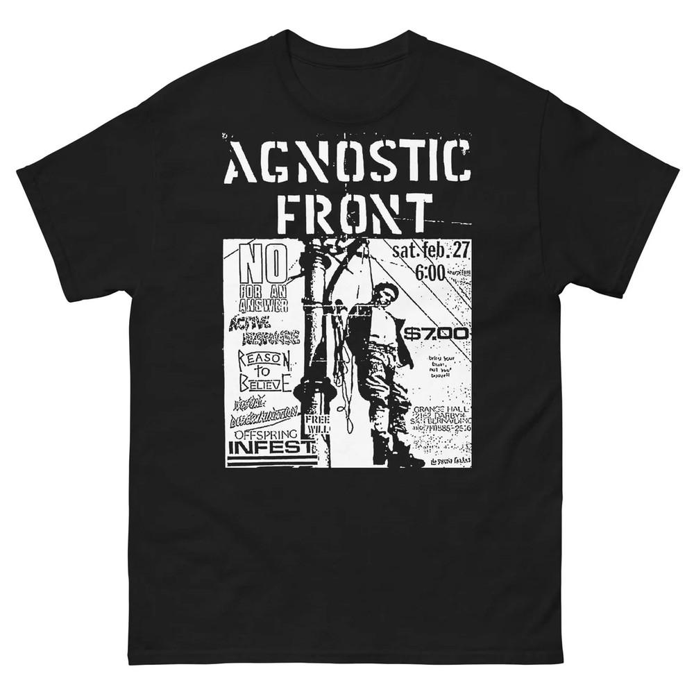 Agnostic Front Flyer Shirt Black Unisex All size Cotton Shirt Unisex T-Shirt S
