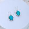 Mohave Turquoise Drop Earrings: 925 Sterling Silver Jewelry