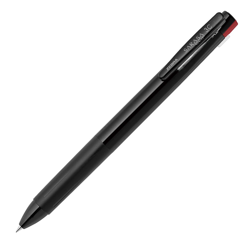 Zebra Sarasa Clip 3C Black Ballpoint 0.5mm Pen, 3-Color, J3J5-BK чёрный
