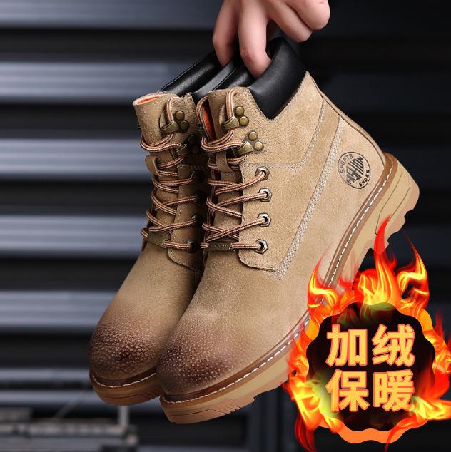 

Осень-зима 2025 мужские ботинки Мартин, мужские высокие ботинки, универсальные уличные ботинки в британском стиле, мужские зимние полусапоги 38