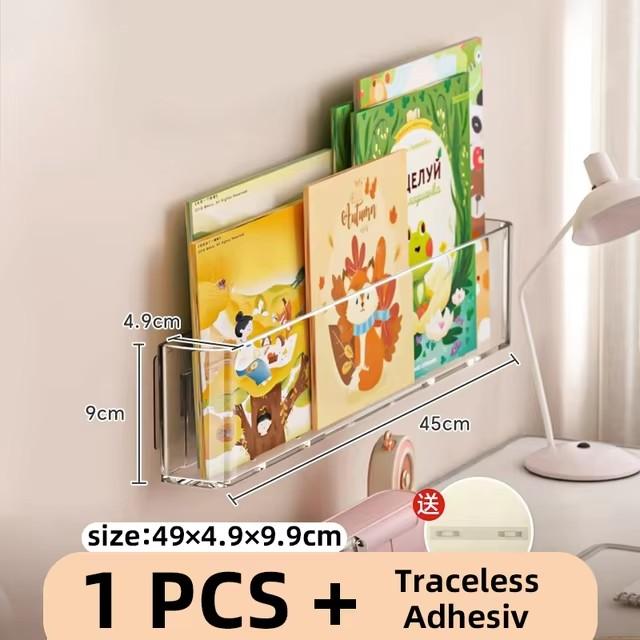 

Акриловая подставка для книг с картинками, настенная книжная полка, стойка для хранения журналов за дверью, органайзер для газет