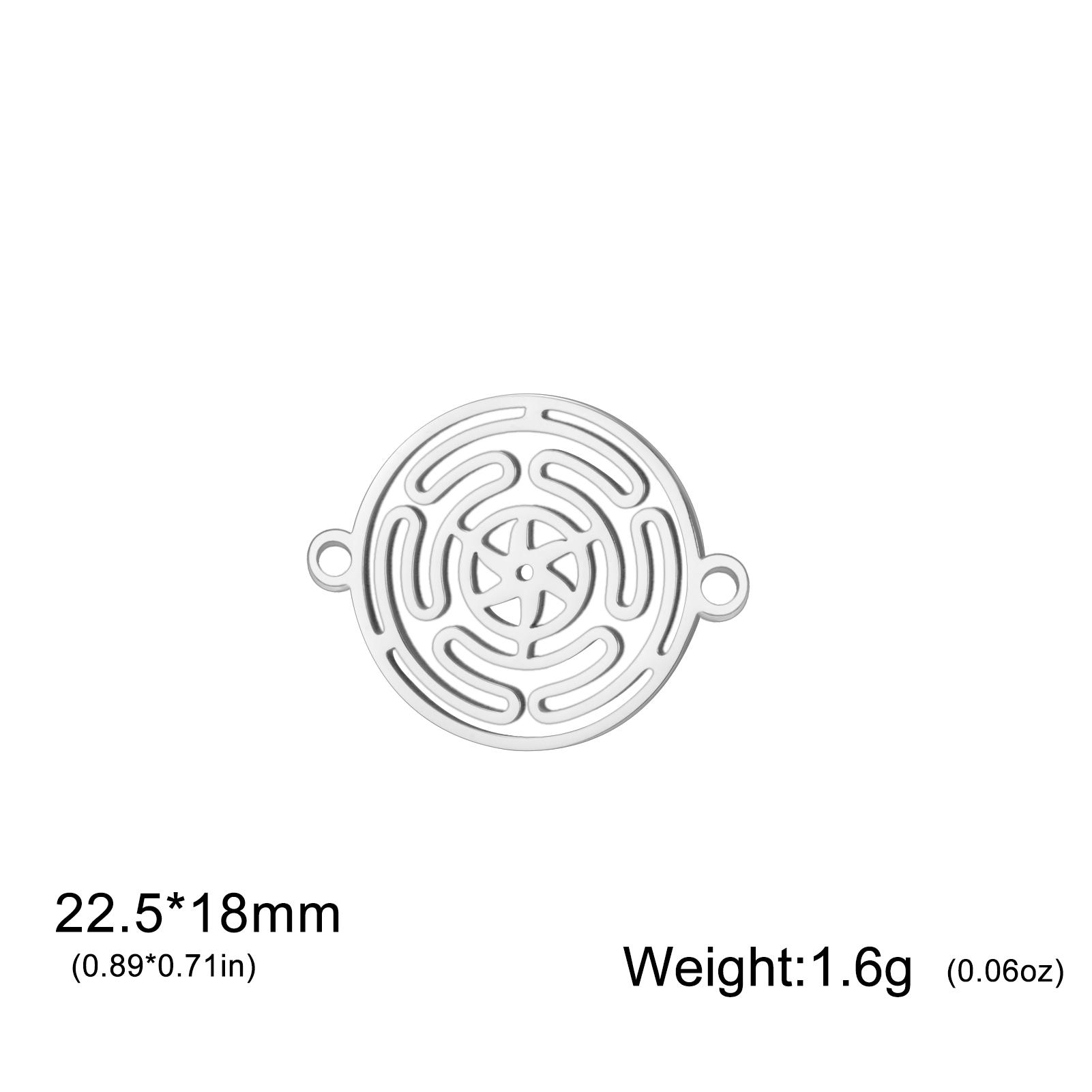 

Teamer 3pcs/Lot Hecate Wheel Charms Amulet Magic Symbol Jewelry Stainless Steel Pendant For Bracelet Making Wholesale