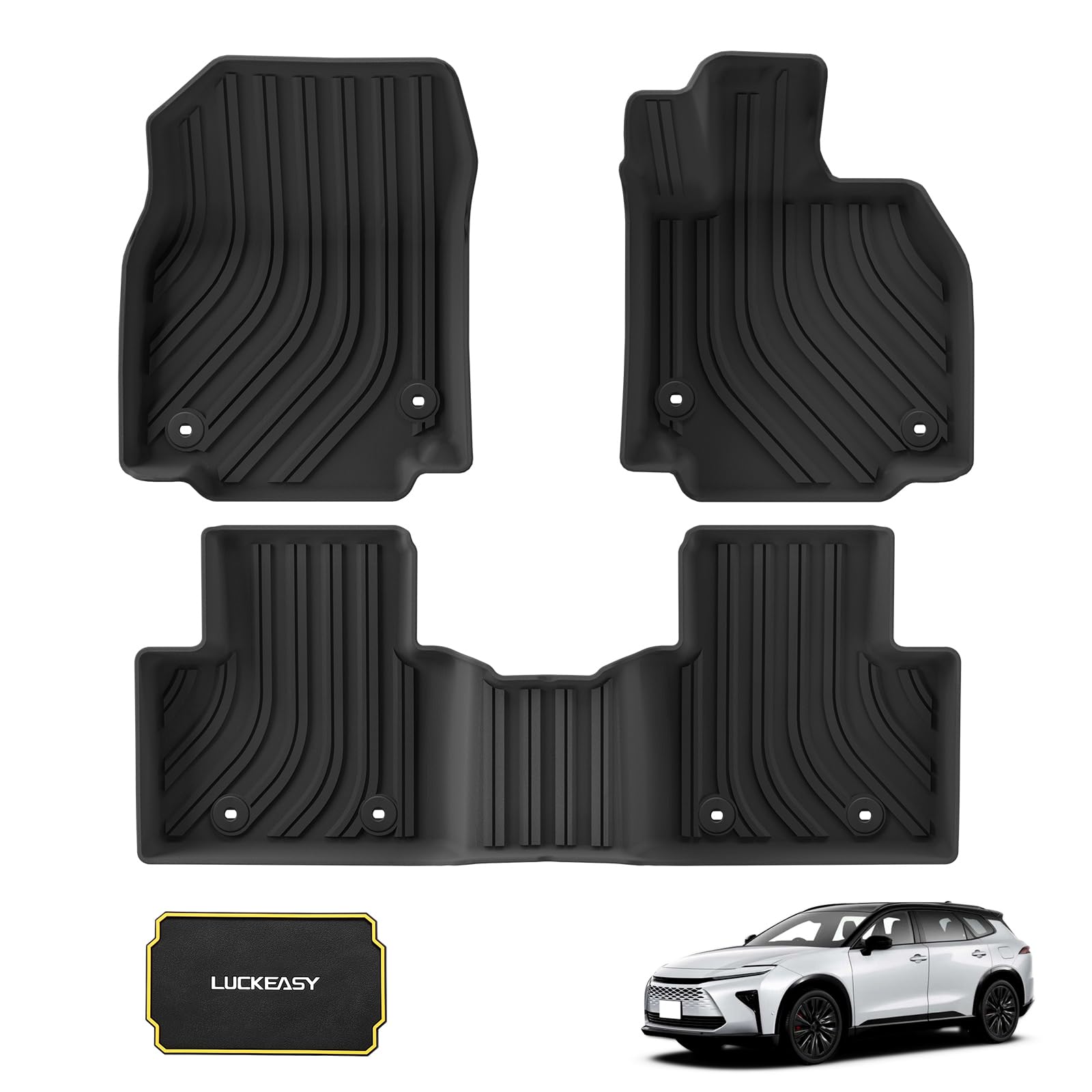 

LUCKEASY Floor Mats for Toyota Crown Estate 2nd Generation 3D Car Crown Estate RS Z Protective TPE Suitable for All Easy Interior Protective Car Set чёрный