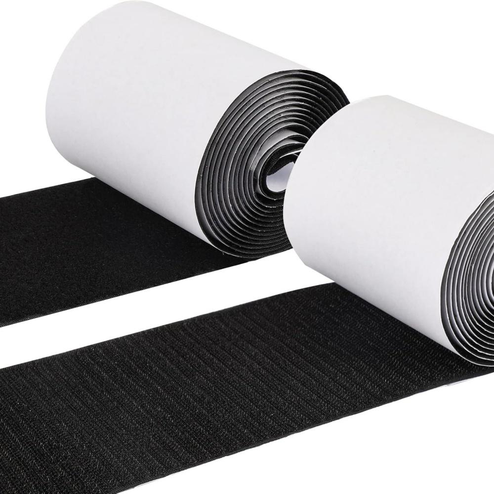 

2pcs/1set 10cm×1m/2m/3meters Strong Self-adhesive Fastener Hook and Loop Back Nylon Sticker Fabric Fasteners Adhesive Tape 1m чорний