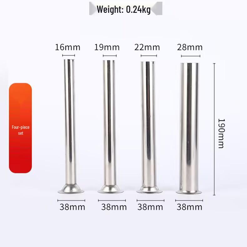 Compact 4-Piece Stainless Steel Meat Grinder & Sausage Stuffer Tube Set