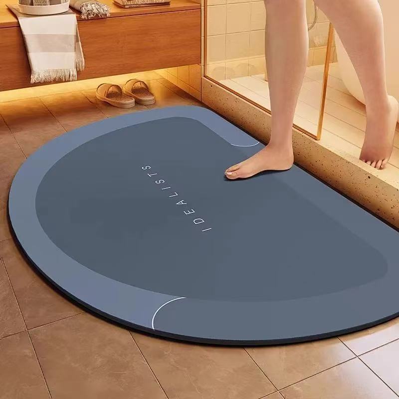 60*90CM Ultraabsorberende Hurtigtørkende Badematte- Myk, Sklisikker Diatoméjorddesign for Dusj, Badekar& Dør, Perfekt Hjemmedekorasjonstilbehør