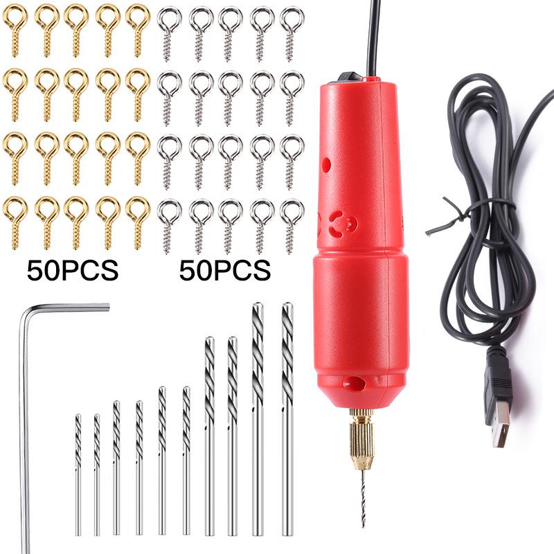 Handheld 0.8-1.2mm Rotary Drill Tool Pendant Christmas Gift Making Tool
