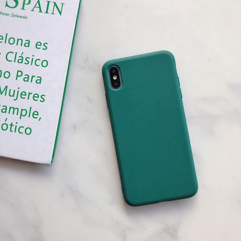 Silicone Soft Phone Case For iPhone X XR XS Max XR X 8 7 6 6S Plus casefor iphone 11 12 13 mini 13 Pro Max Candy color Cover