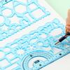 Multi-functional Geometric Ruler Set for Primary Students: 7-Piece Drawing and Painting Kit with Ever-changing Kaleidoscope Ruler
