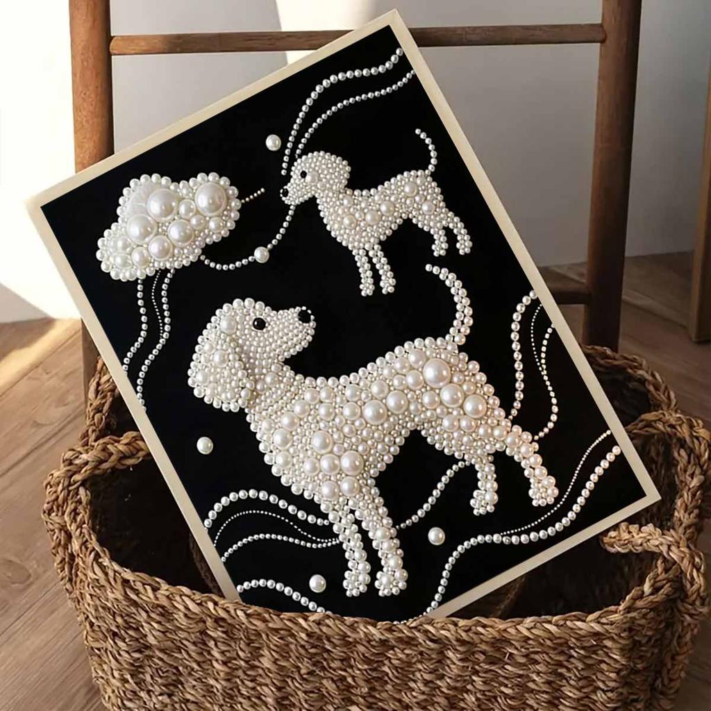Pearl Pup DIY Diamond Art Kits 15.7x19.6inch Gem Art Diamond Painting Kits Without Frame for Adults Gift Idea Home Wall Decor
