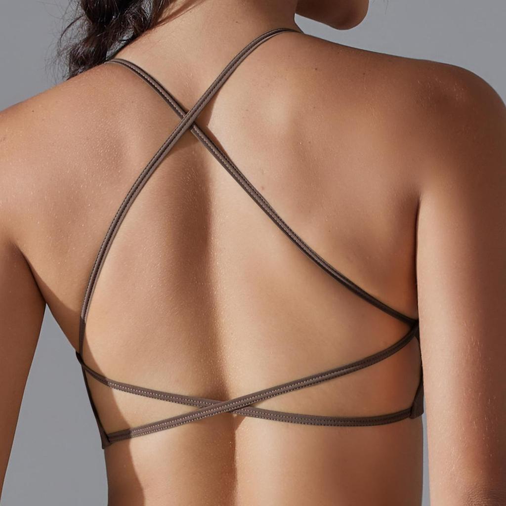Damen High-Elastic Kreuzrücken Sport Yoga BH