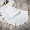 5PCS ice silk seamless ultra-thin wavy girls' underwear, solid color breathable large size low waist one-piece women's briefs
