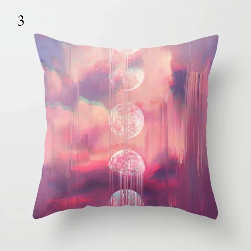 Pink Psychedelic Planet Cloud Decorative Pillowcase Car Ornaments Office Living Room Sofa Home Pillowcase