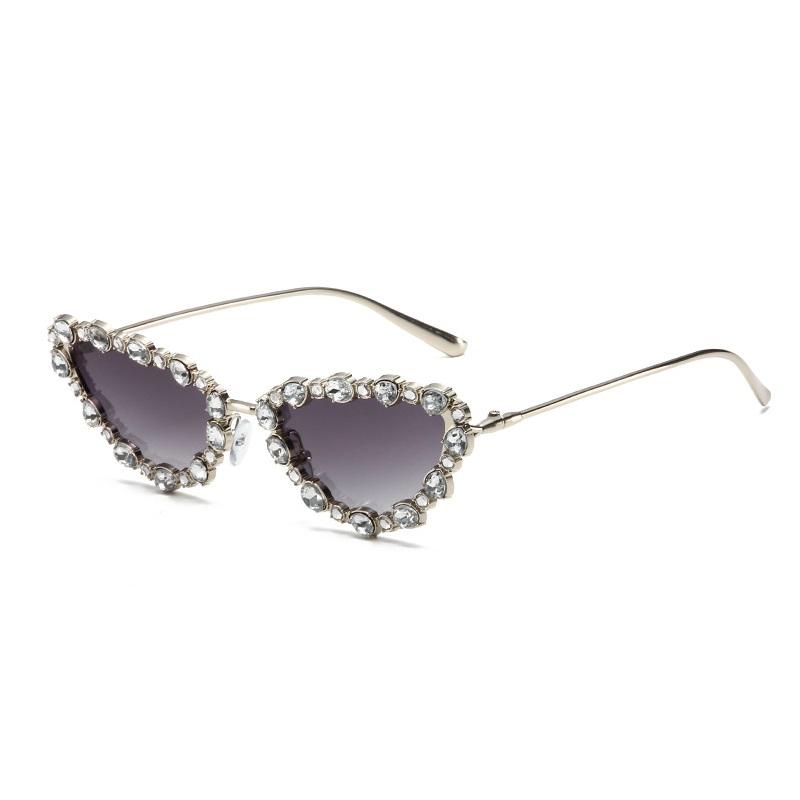 Diamond Cat Eye Sun Glasses Glasses Ladies Vintage Crystal Sun Eyeglasses for Men Shades Classic Luxury Female Oculos UV400