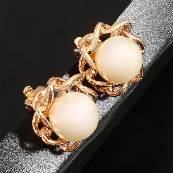 Buy Fashion Elegant Charming Metal Hollow Geometric Square Stud