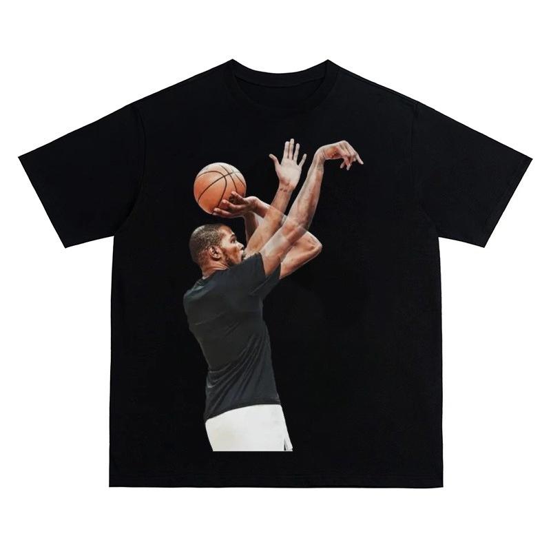 

American Retro Trend Brand Printed Round-neck Short-sleeved High Street Trendy Pure Cotton T-shirt, Loose Fit 5XL різнокольоровий