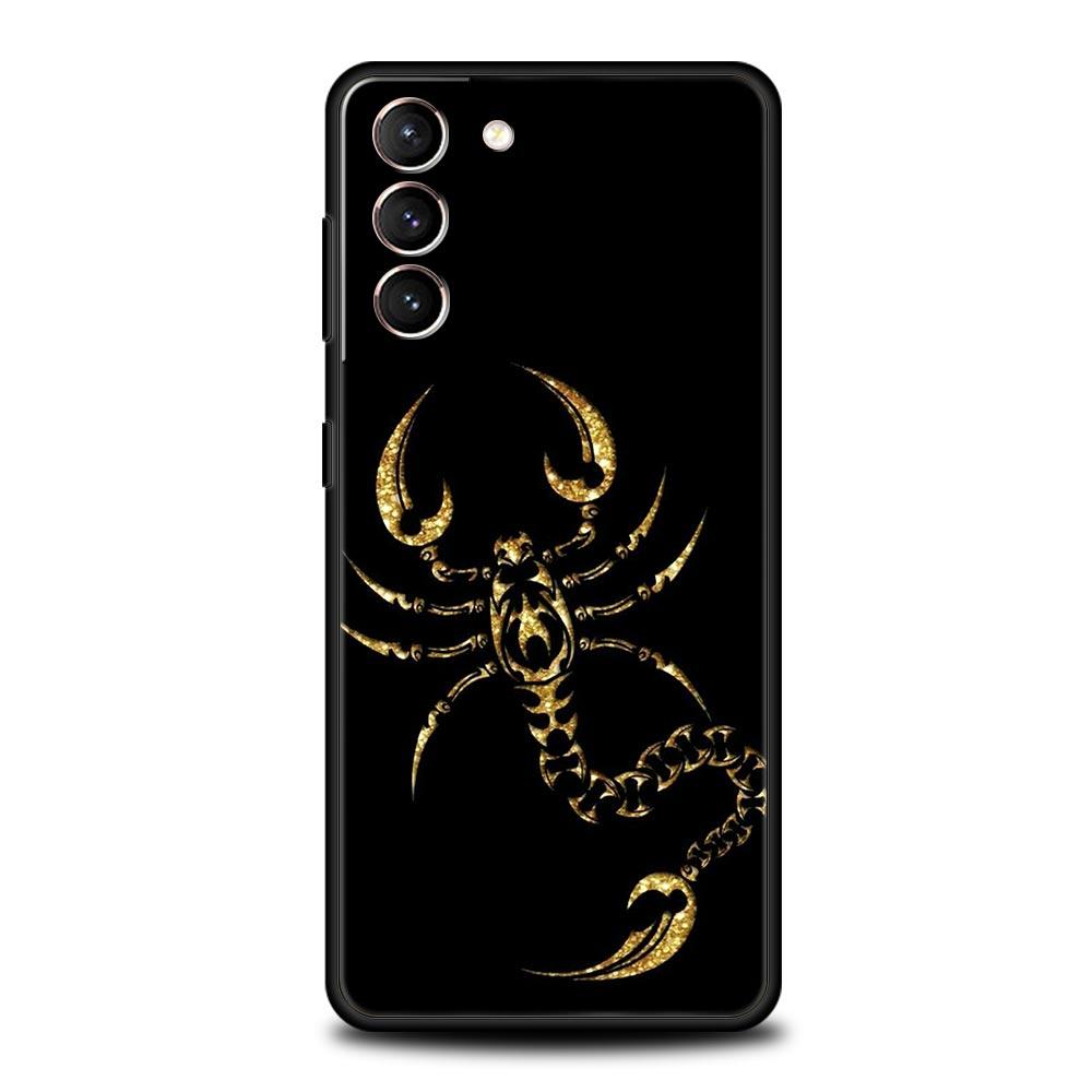 Cartoon Scorpion Phone Case For Samsung Galaxy S26 Ultra S25 Plus S24 FE S23 S22 5G S21 S20 Cover Black Soft